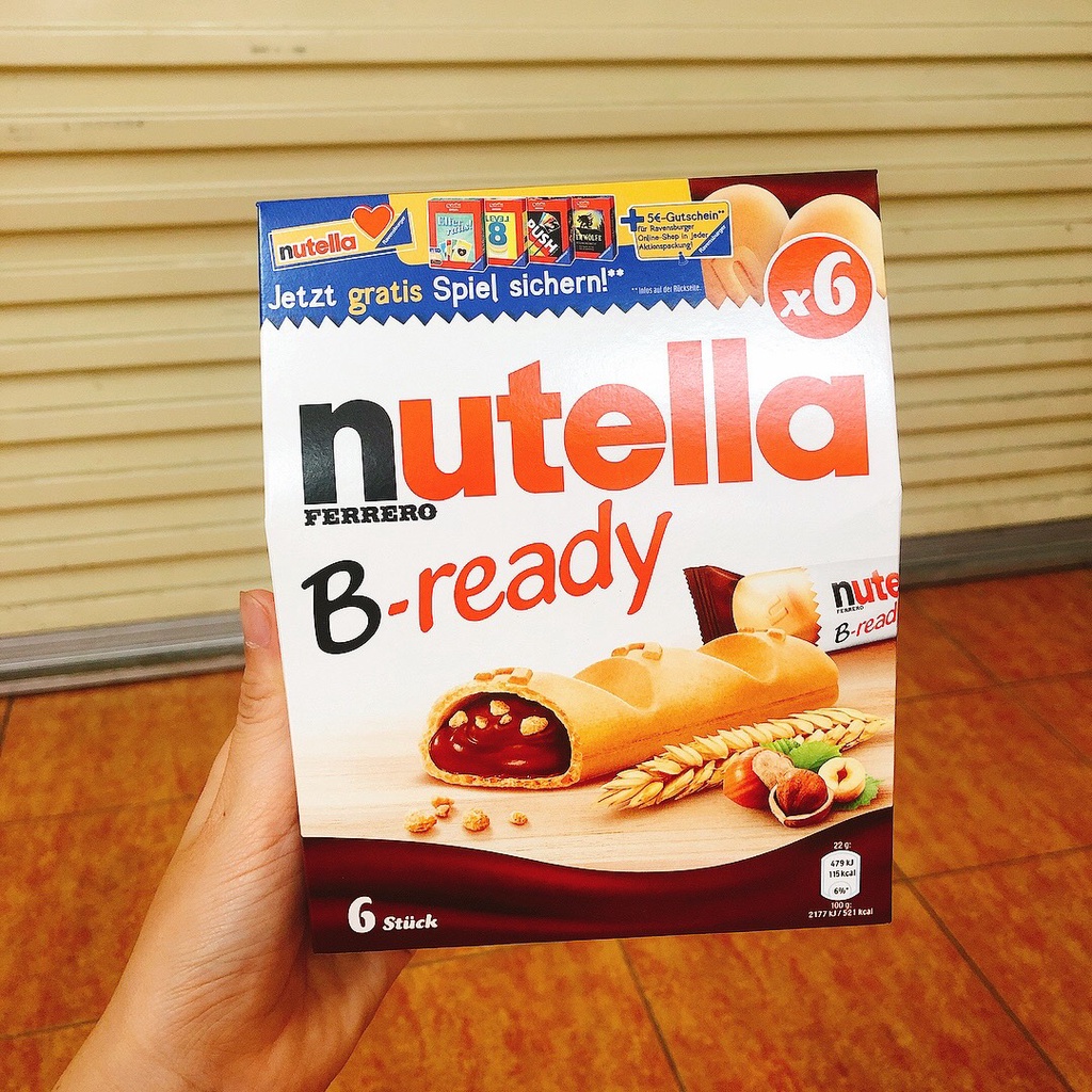 Bánh Nhân Socola Nutella B-ready Đức 132g - Mẫu Mới 2022