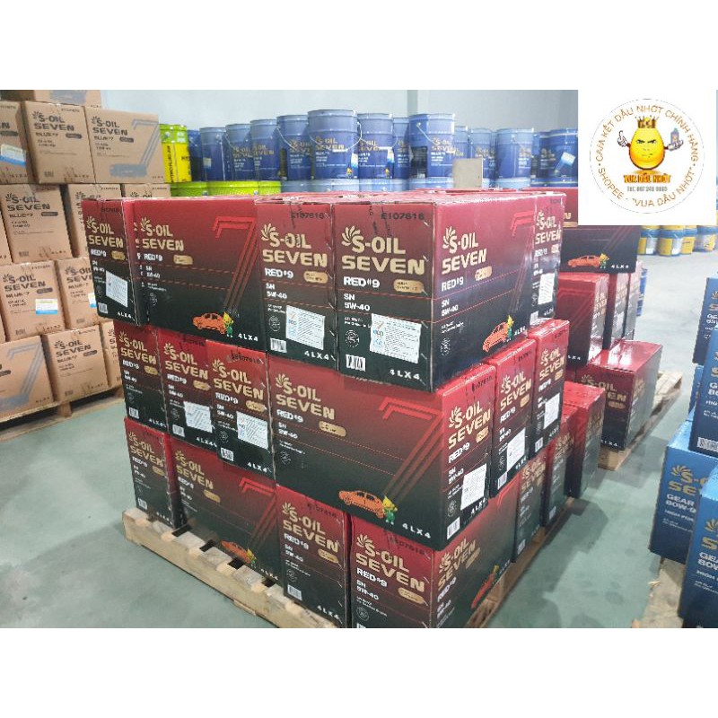Dầu nhớt ô tô máy xăng S-oil Red #9 5W30 và 5W40 - Nhập khẩu 100% từ Hàn Quốc.