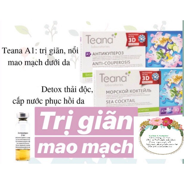 Serum Teana A1 A3 cho da yếu mỏng, giãn nổi mao mạch dưới da