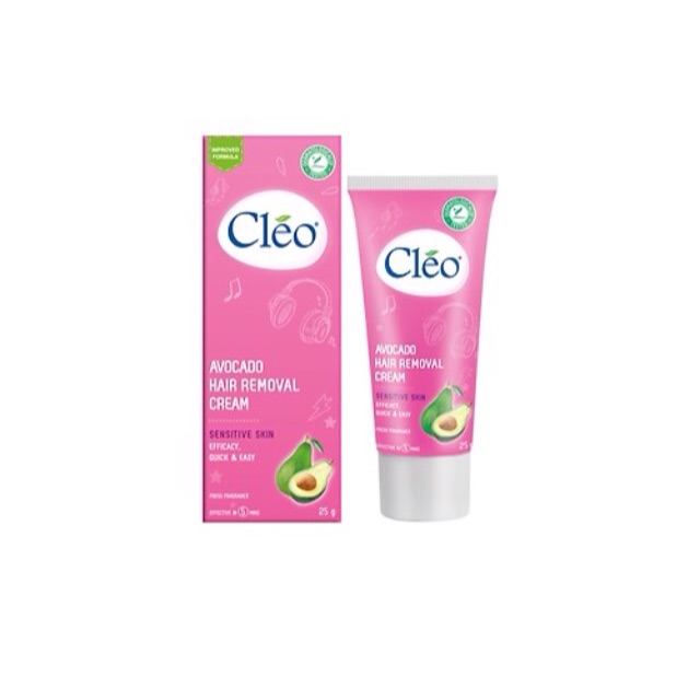 Kem Tẩy Lông Cho Da Nhạy Cảm Cleo Avocado Hair Removal Cream Sensitive Skin (25g)