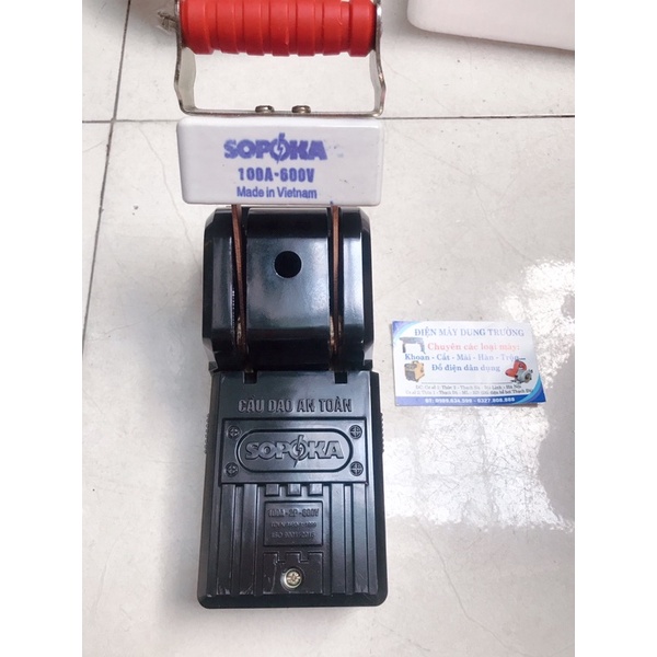 Cầu dao Sopoka 100A 2 pha chính hãng