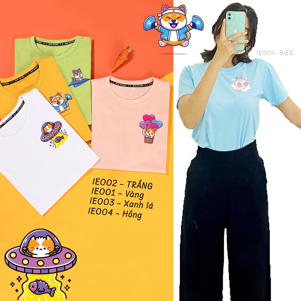 Áo Thun Cotton Cute Unisex Nam Nữ Dễ Thương giá rẻ