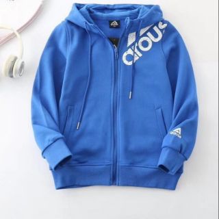 Áo khoác bé có nón phối túi sành điệu, Bé mặc đi học đi chơi đều đẹp, cực sang chảnh, chất thun da cá mềm mại, thấm hút