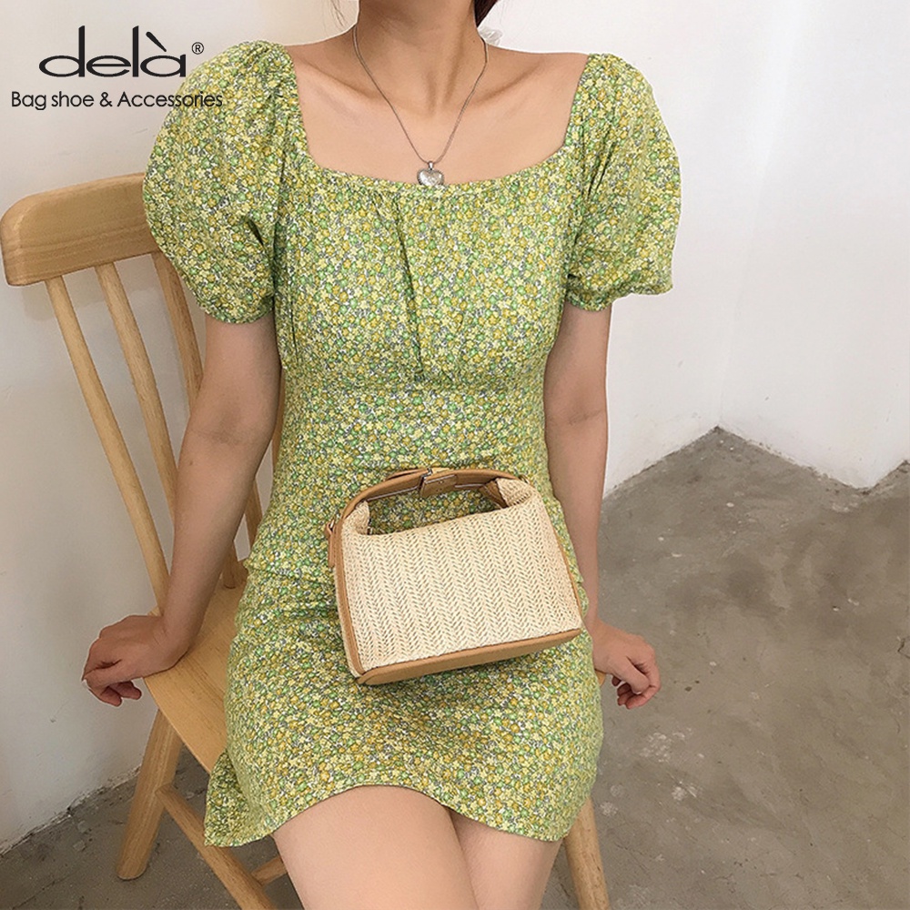 Dela Túi Xách Đeo Vai Đan Cói Thời Trang Đi Biển Dành Cho Nữ