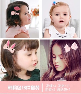 Sét kẹp cột tóc cho bé