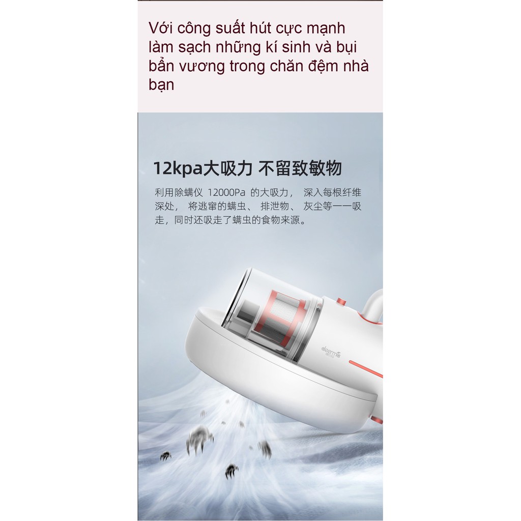 Máy hút bụi gối nệm giường Deerma CM1300