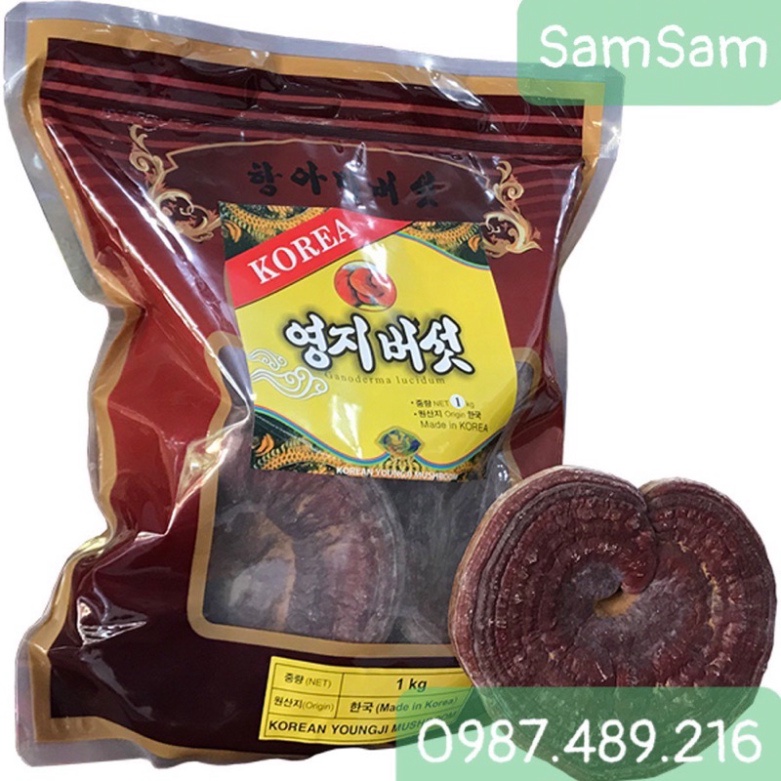 [HÀNG MỚI VỀ] Nấm Linh Chi Đỏ 6 Năm Tuổi Hàn Quốc Túi Nâu 1kg [ Hàng Mới Về ]