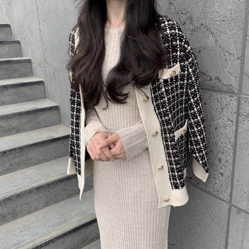 Áo khoác len cardigan hạt gạo kẻ hàng Quảng Châu cao cấp loại 1 đẹp (có ảnh + video thật) Zinstore94 | BigBuy360 - bigbuy360.vn