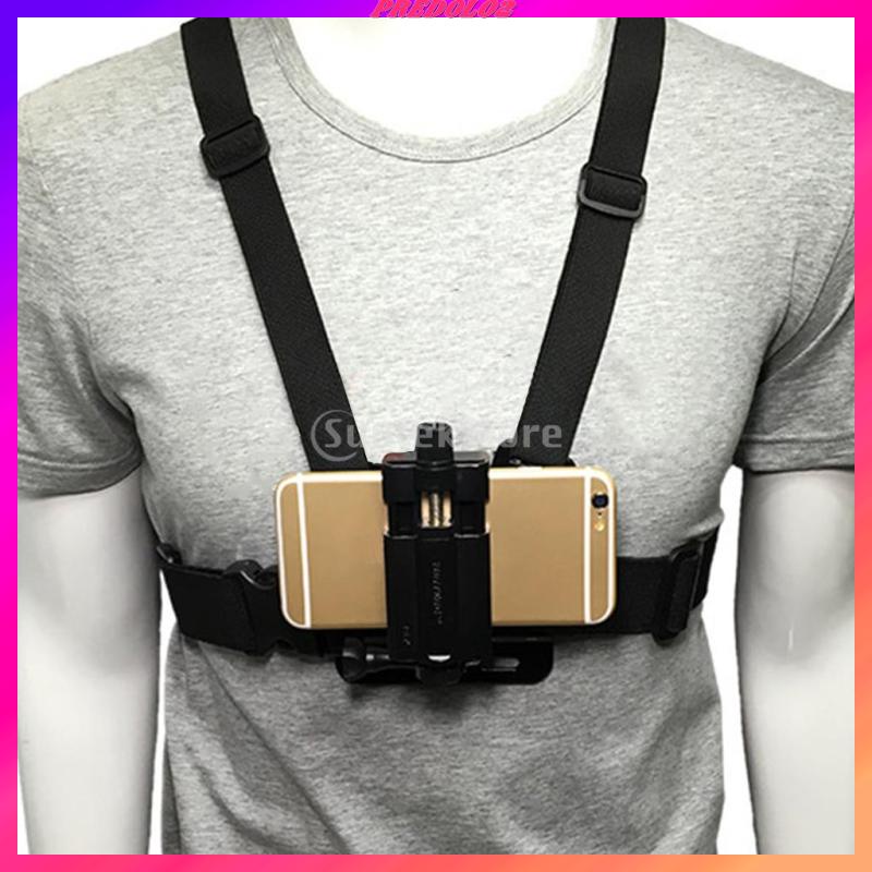 Cellphone Selfie Chest Mount Strap for Outdoor Hiking Video Live Camera DV