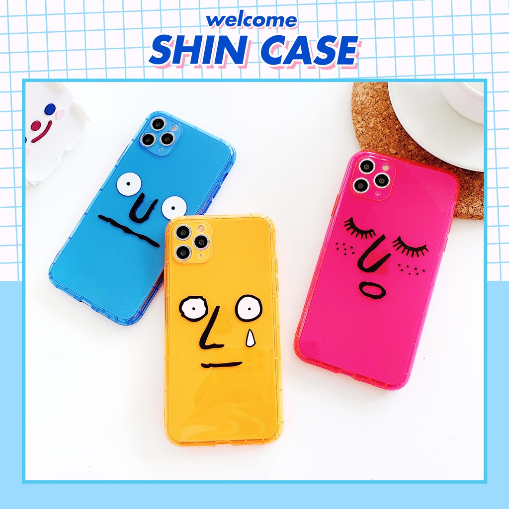 Ốp lưng iphone Face neon dẻo mềm 5/5s/6/6plus/6s/6splus/7/7plus/8/8plus/x/xr/xs/11/12/pro/max/plus/promax | BigBuy360 - bigbuy360.vn