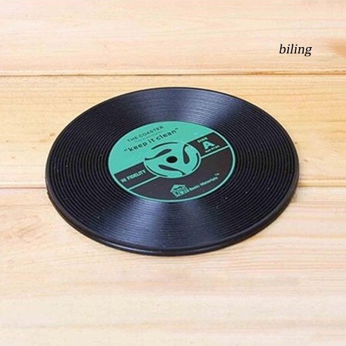 ✲Cf✲Đế Lót Ly Chống Trượt Hình Đĩa CD Bằng Silicone
