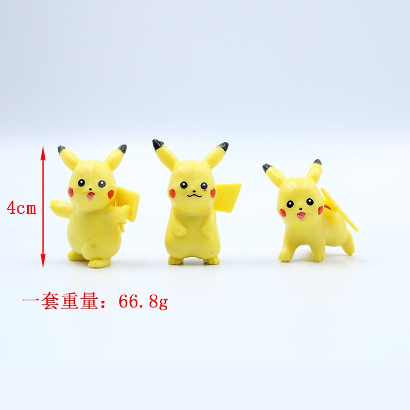 Set 10 Mô Hình Nhân Vật Phim Hoạt Hình Pokemon Bằng Pvc