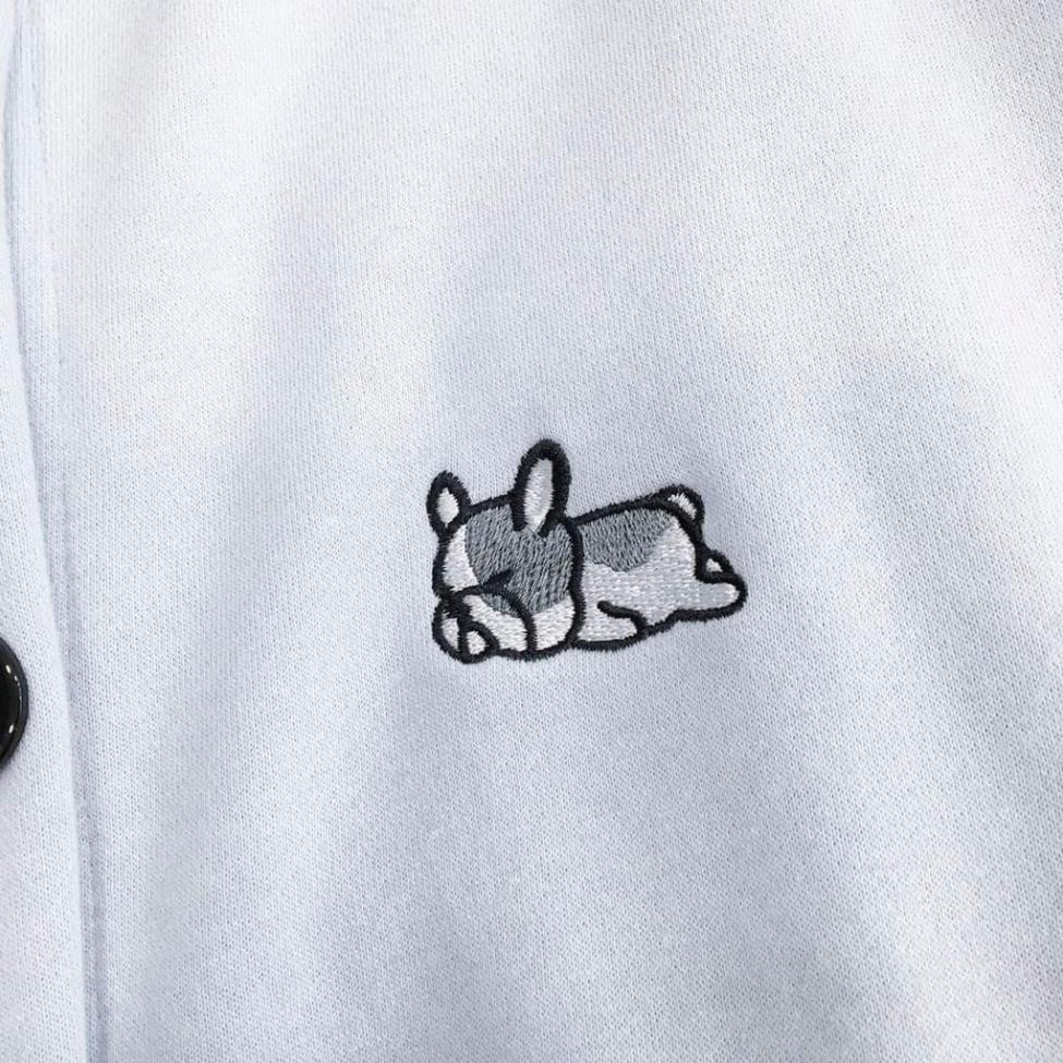 [HÌNH THẬT] Áo Khoác Nỉ Nữ Bomber LAZY PUPPY Thêu Hình Trước Sau Cực Đẹp, Áo Cardigan Nỉ Nữ | BigBuy360 - bigbuy360.vn