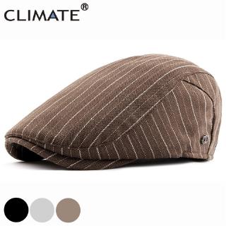 Mũ Beret Cotton Họa Tiết Kẻ Sọc Phong Cách Cổ Điển Anh Quốc Cho Nam