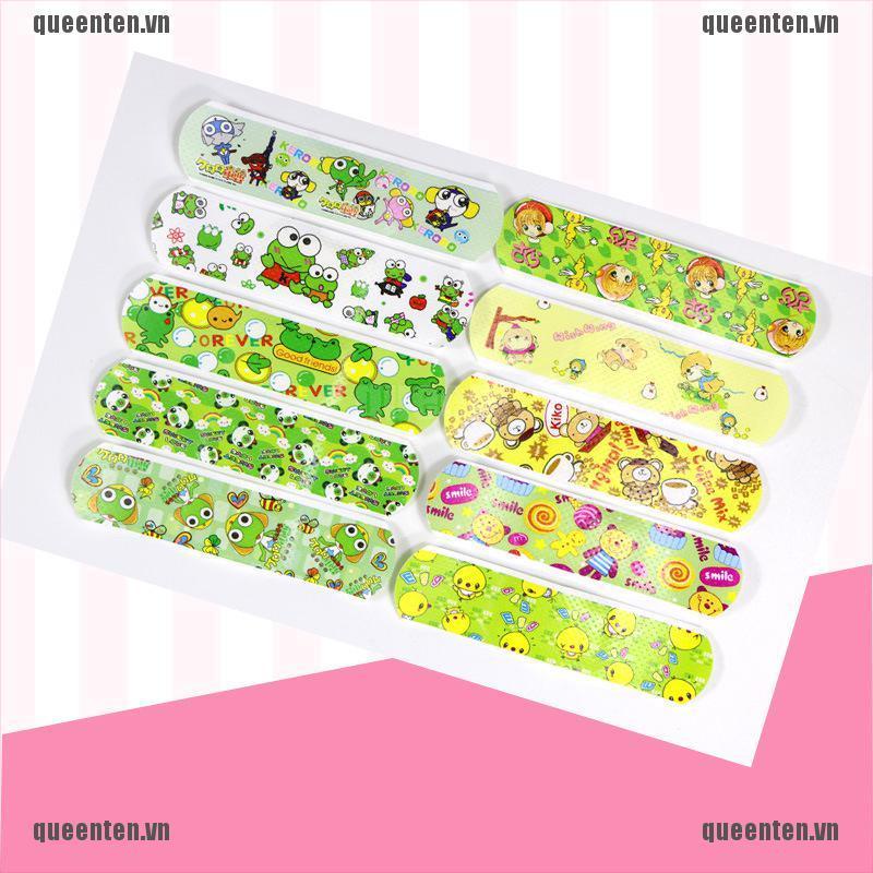 [Hàng mới về] Bộ 120 băng cá nhân thoáng khí chống thấm nước họa tiết hoạt hình xinh xắn