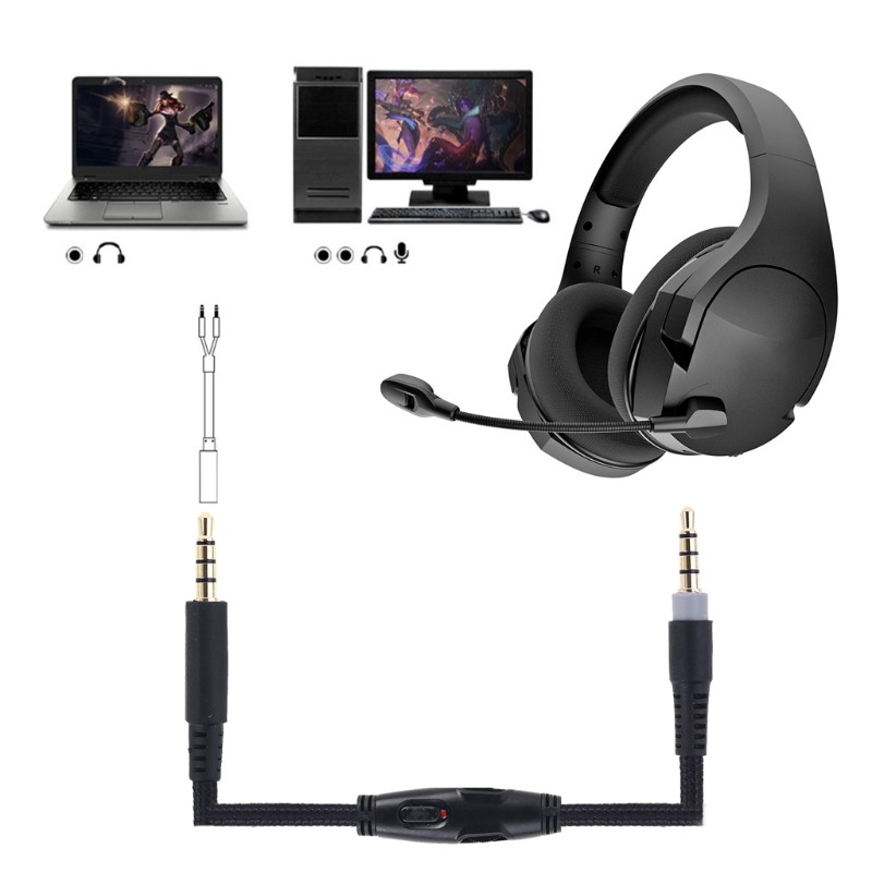 Dây Cáp Điều Khiển Tai Nghe Cho Hyperx Cloud Alpha / Flight Headphone