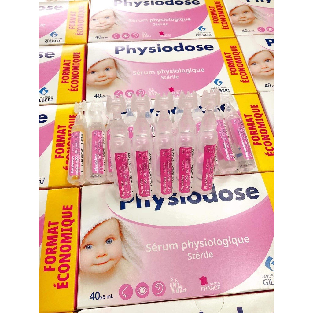 Fysoline/Physiodose - Nước muối sinh lý Pháp - Vệ sinh mắt, mũi, miệng cho bé
