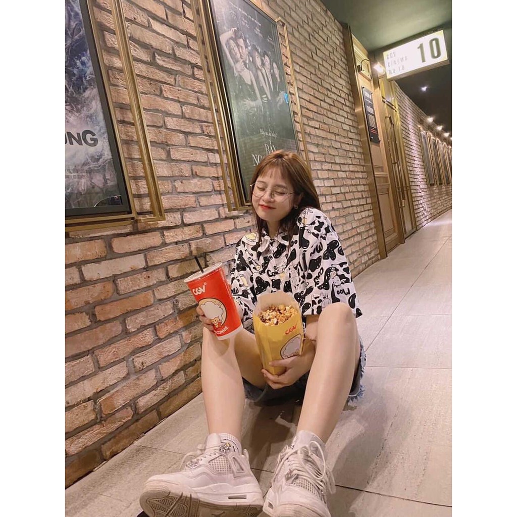[ảnh thật] Áo sơ mi nam nữ tay lỡ BÒ SOCUTE form rộng unisex dáng oversize hot trend basic treetwear mặc siêu mát