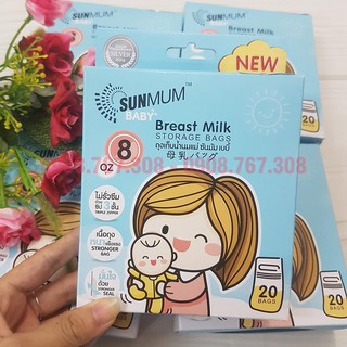 Hộp 20 Túi Trữ Sữa Sunmum Thái Lan Tiện Lợi - 8850257211412