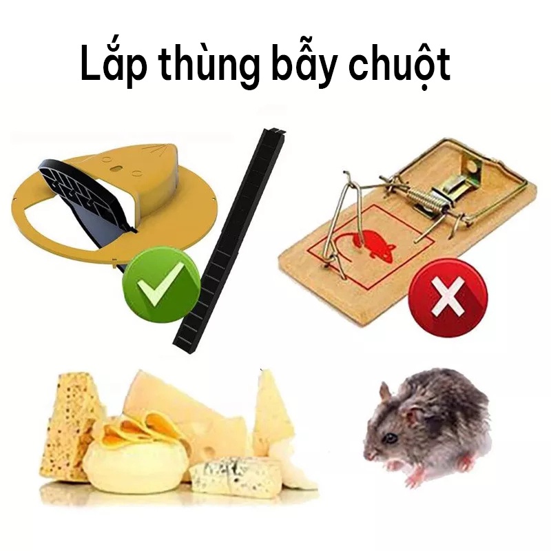 Bẫy chuột nắp thùng thông minh sử dụng nhiều lần không gây mùi