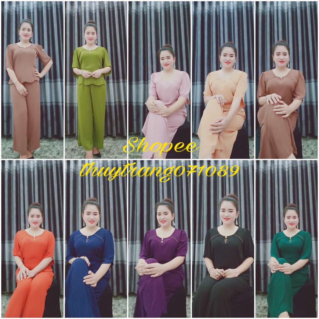 Đồ bộ trung niên, Đồ Bộ Mặc Nhà, Đồ Bộ Đi Chơi Thanh Lịch, Sang Trọng  (CÓ SIZE LỚN/BIGSIZE )(ẢNH THẬT/VIDEO)