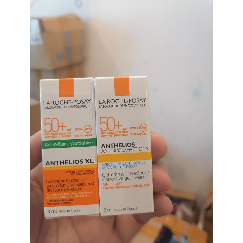 (hàng Sample)Kem Chống Nắng  Kiểm Soát Dầu La Roche-Posay Anthelios XL  SPF 50+ UVB & UVA  3m