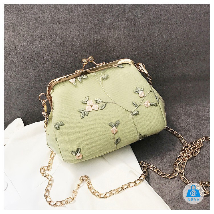 TÚI XÁCH NỮ 👜 FREESHIP 👜 Túi Xách Nữ Thêu Hoa Siêu Xinh NEVA9102