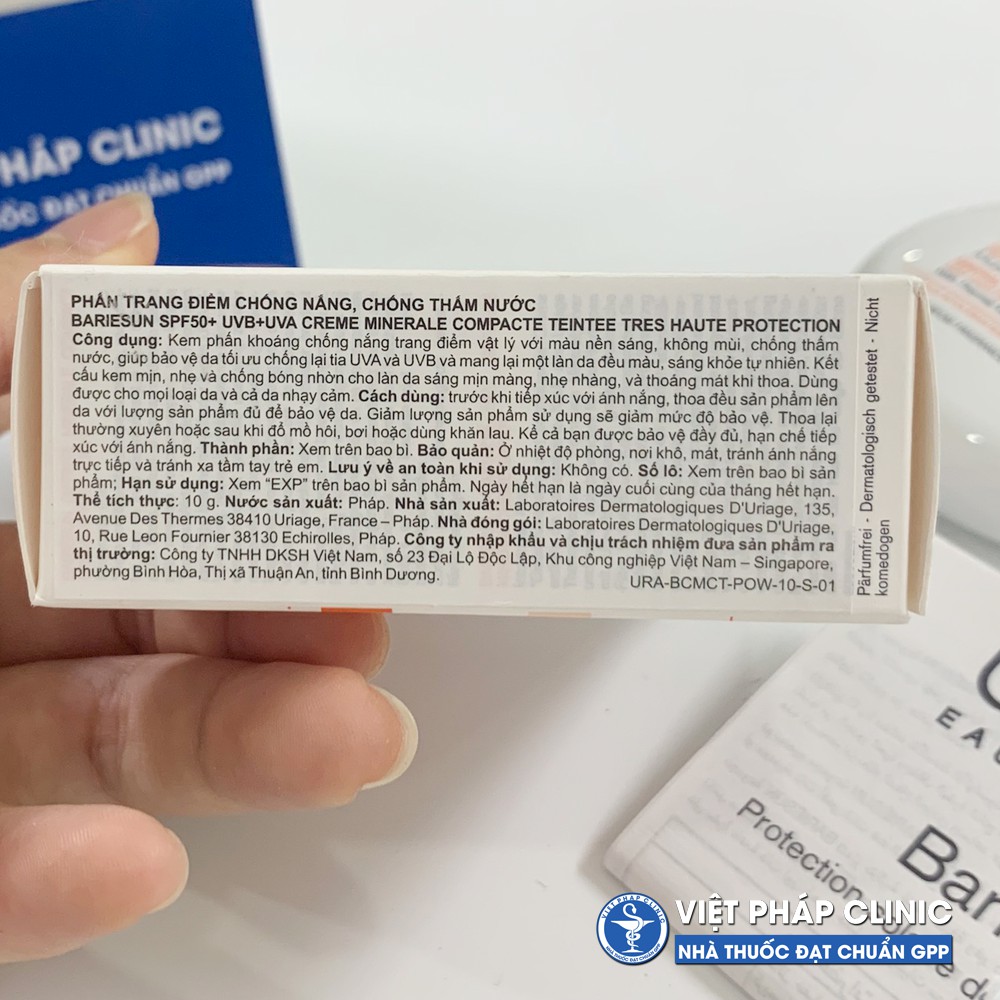 Phấn trang điểm chống nắng vật lý URIAGE BARIÉSUN SPF50+ giàu khoáng, khả năng bảo vệ rất cao | BigBuy360 - bigbuy360.vn