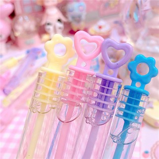 Cute flowers love mini blowing bubble toy bubble water bubble glue spring play children blowing bubble toy