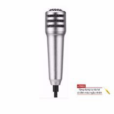 Micro mini liền tai hát karaoke trên điện thoại và máy tính bảng ( bạc) sp13