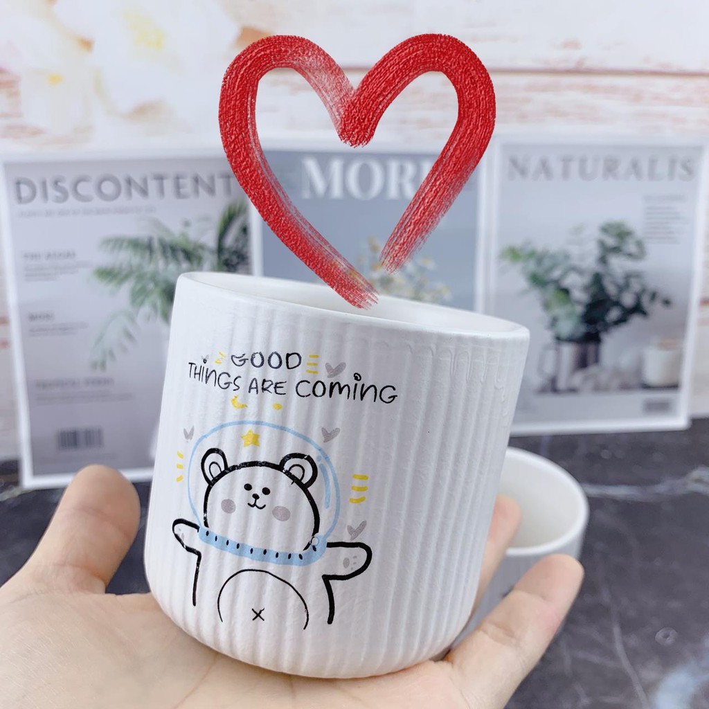Chậu Sứ MINI Bát Tràng Trồng Cây Cảnh, Sen Đá, Xương Rồng Kiểu Kẻ Tăm In Decal Mẫu 1