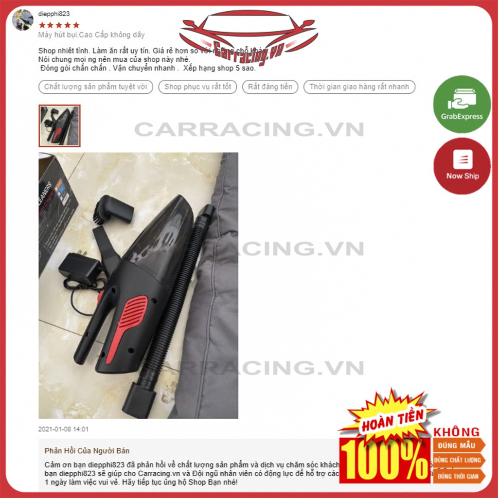 Máy Hút Bụi Mini CARRACING Máy Hút Bụi cầm tay Không Dây và Có Dây Cho Ô Tô và Gia Đình - Phụ kiện nội thất  Xe Hơi | BigBuy360 - bigbuy360.vn