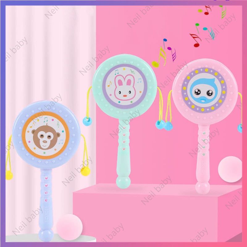 Đồ Chơi Lúc Lắc Tạo Hình Động Vật Dễ Thương Cho Bé Sơ Sinh Đồ Chơi Trống Lục Lạc Bằng Nhựa Nhiều Màu Không Độc Hại Cho Bé