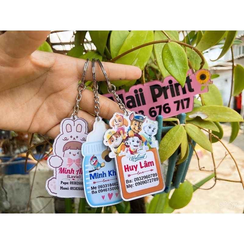 BẢNG TÊN TREO BALO CHO BÉ - chat để chọn mẫu yêu thích