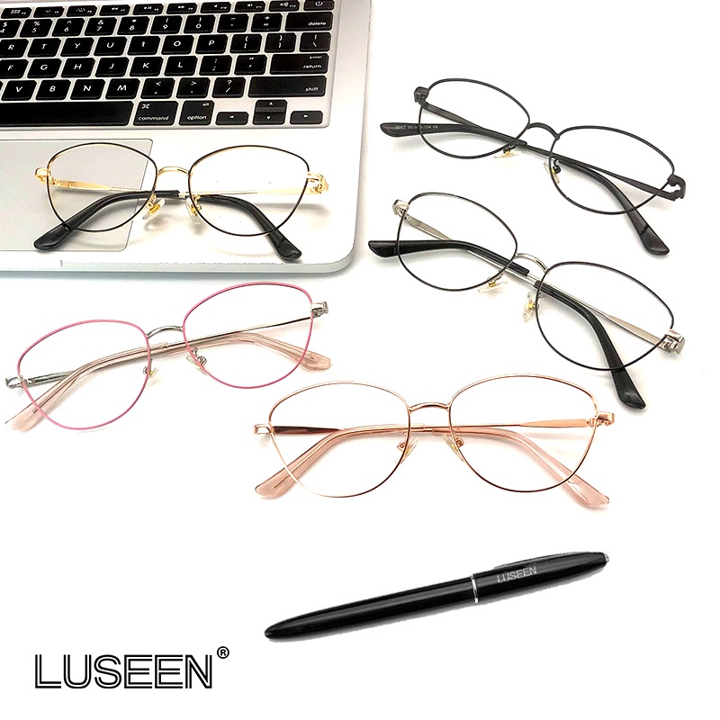 LUSEEN kính mắt nam nữ mèo tròng kính có thể đổi màu chống ánh sáng xanh/ bức xạ tiện dụng cho  Mắt kính mắt AG2227