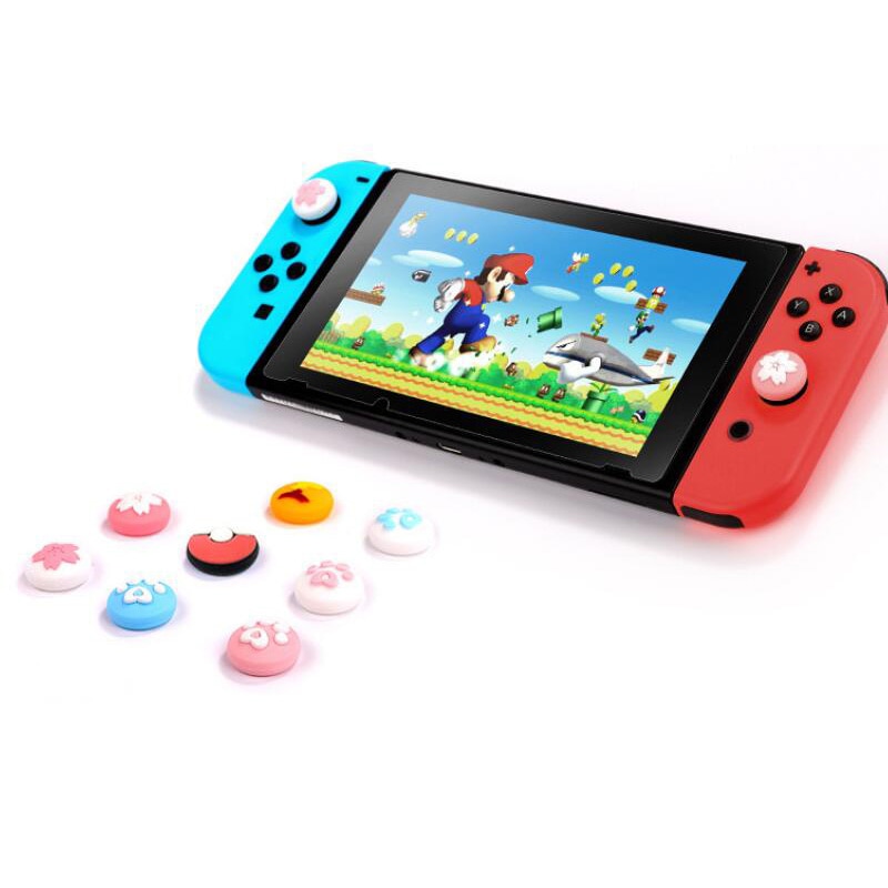 Nút Bấm Điều Khiển Chơi Game Hình Chân Mèo Sakura Cho Nintendo Switch Lite/OLED Joy-Con