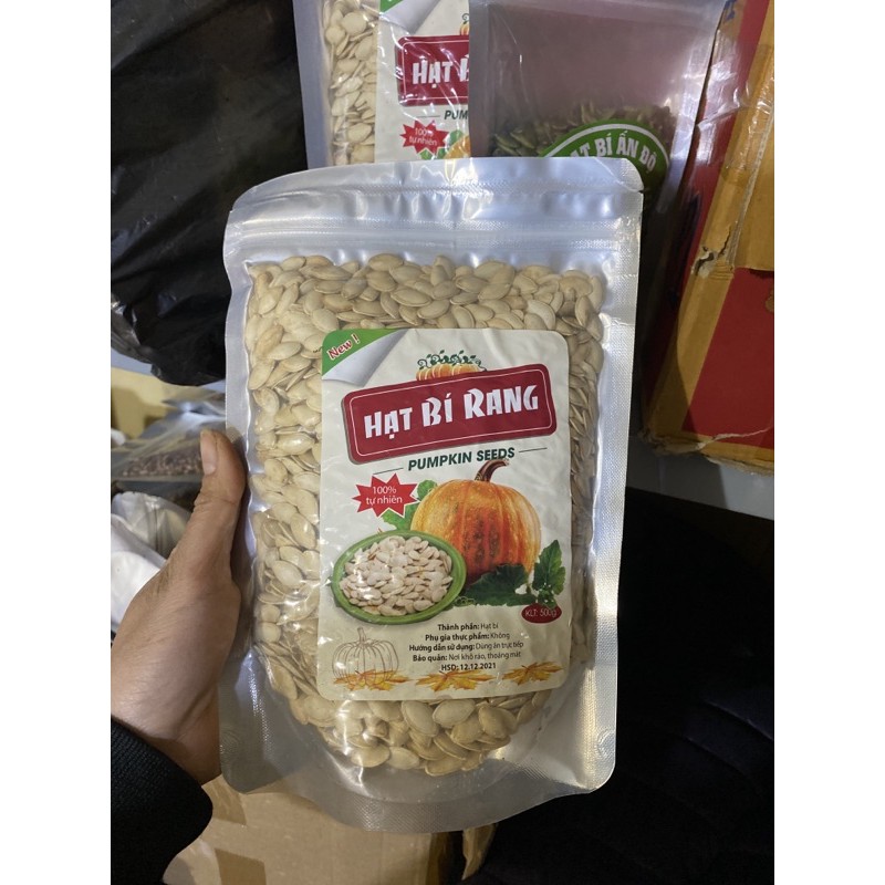 500gr Nhân hạt bí xanh sấy chín nguyên vị loại ngon