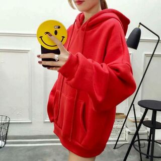 Hoddie nỉ chui đầu đỏ lửa siêu hot
