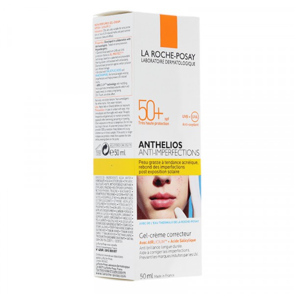 Kem chống nắng cho da bóng dầu dễ nổi mụn La Roche-Posay Anthelios Anti-Imperfections SPF 50+ (50ml) | BigBuy360 - bigbuy360.vn