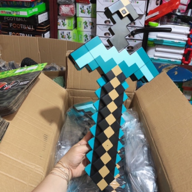 Đồ Chơi,Combo Kiếm,Cúp biến Hình Minecraft Diamon Có Đèn Nhạc - Kiếm,Cúp Kim Cương