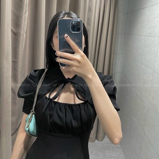 N.T BIGSIZE đầm dán A tay phồng ngực