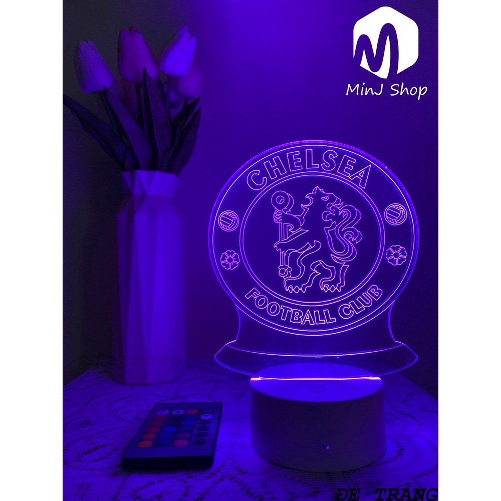 |20+ Đèn 3D Led Logo CLB Bóng Đá | 16 Màu + Remote | MinJ Shop | Đèn Ngủ 3D MU, Chelsea, Barca, MC, Real