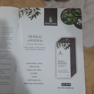 SENCI SKIN HERBAL DERMA (tinh chất thảo mộc cho người viêm da)
