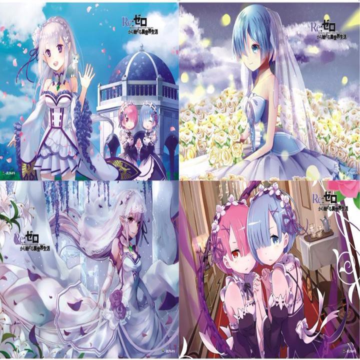 Poster Re: Zero Bắt đầu cuộc sống khác tranh treo album ảnh in hình anime chibi đẹp