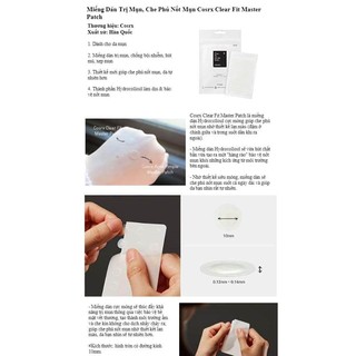 Miếng dán mụn siêu mỏng Cosrx clear fit master patch