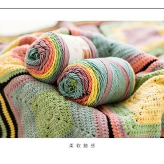 Cuộn len Cầu vồng Rainbow Cotton 100g