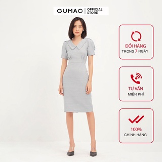 Đầm nữ body GUMAC thiết kế sexy, màu xám đủ size DA1235