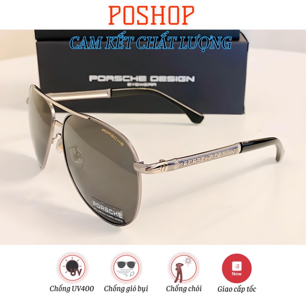 Kính râm nam POSHOP tròng polaroid uv400 chống chói thời trang cao cấp dễ đeo 8738