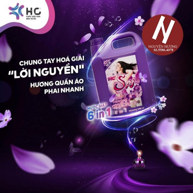 Nước giặt xả Thái Lan HC-SPJ 6in1 can 5000ml Đen/Tím