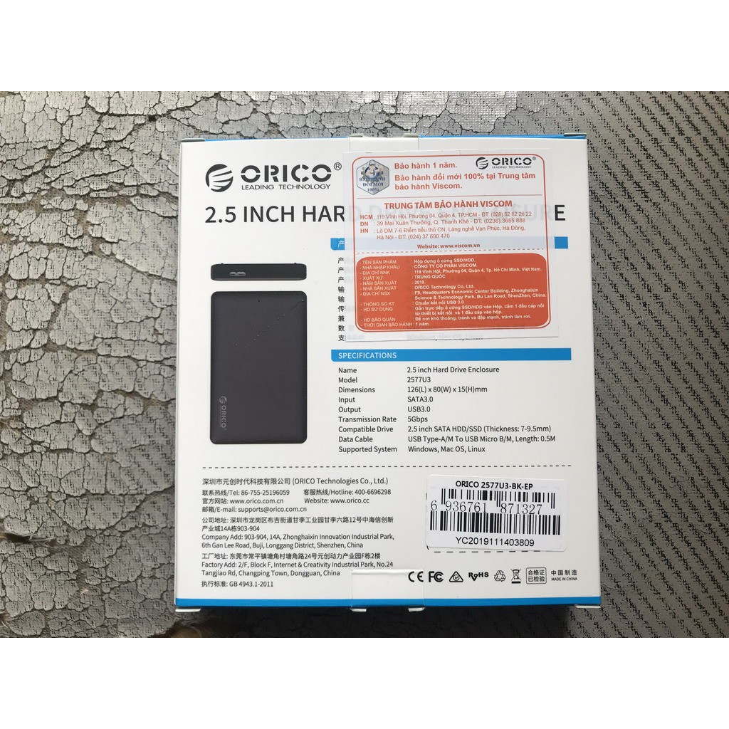 Hộp Đựng Ổ Cứng HDD Box Orico 2577U3 Hàng Chính Hãng VISCOM.